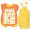 Big Dot of Happiness Orange and Yellow Wavy Baby Shower Bingo Cards and Markers, Orange Retro-Themed Party Activity, Picture Bingo Game - Set of 18
